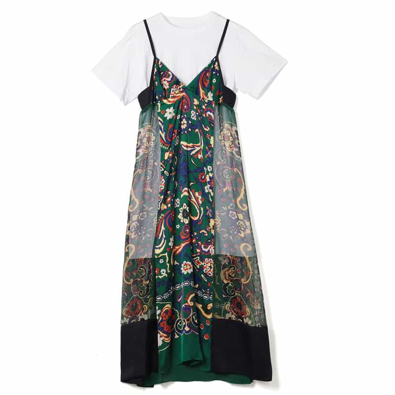 SACAI SACAI＜サカイ＞ カットソー付キャミソールドレス WHITE