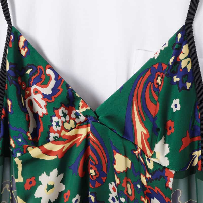 SACAI SACAI＜サカイ＞ カットソー付キャミソールドレス WHITE