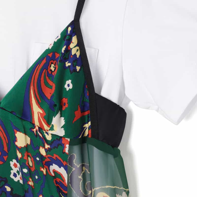 SACAI SACAI＜サカイ＞ カットソー付キャミソールドレス WHITE