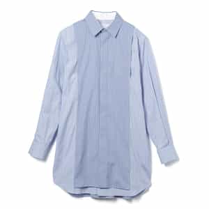 関税送料込★sacai レイヤードプリーツポプリンシャツドレス Sacai☆関税込☆レイヤードプリーツポプリンミディシャツドレス