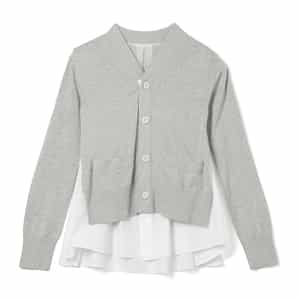 【sacai】アイボリー ケーブル編みカーディガン sacai】アイボリー ケーブル編みカーディガン（sacaiニット