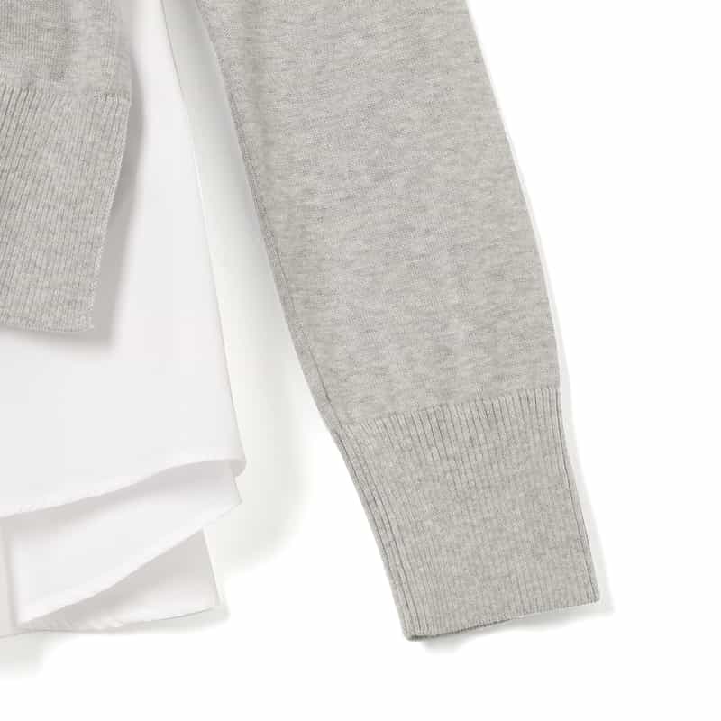 SACAI SACAI＜サカイ＞ コンビネーションカーディガン LIGHT GRAY