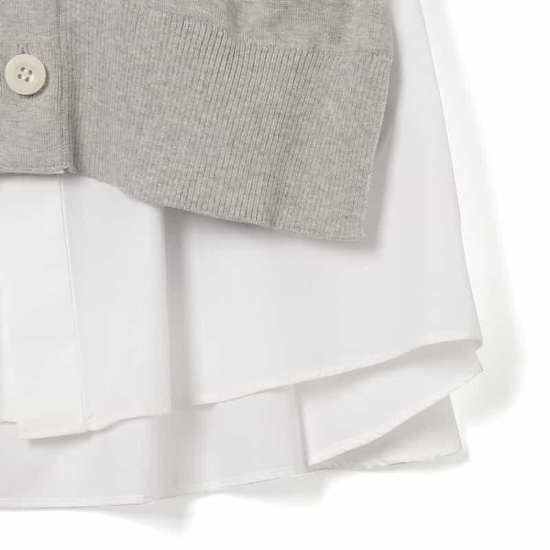SACAI SACAI＜サカイ＞ コンビネーションカーディガン LIGHT GRAY
