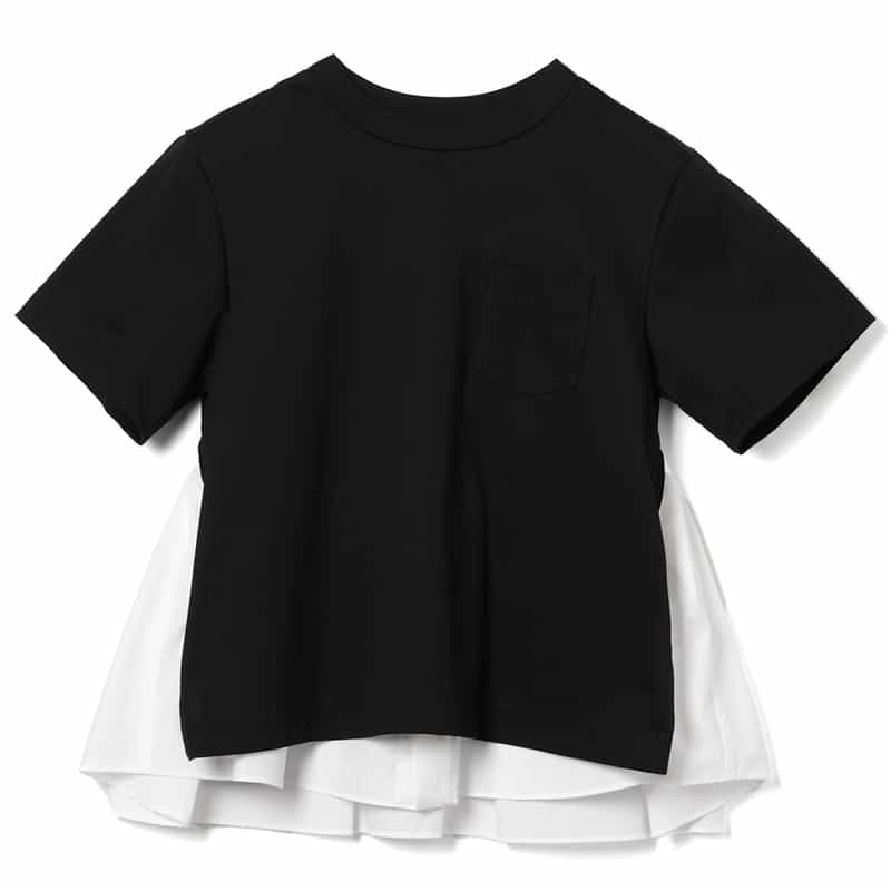 SACAI SACAI＜サカイ＞ コンビネーションカットソー BLACK