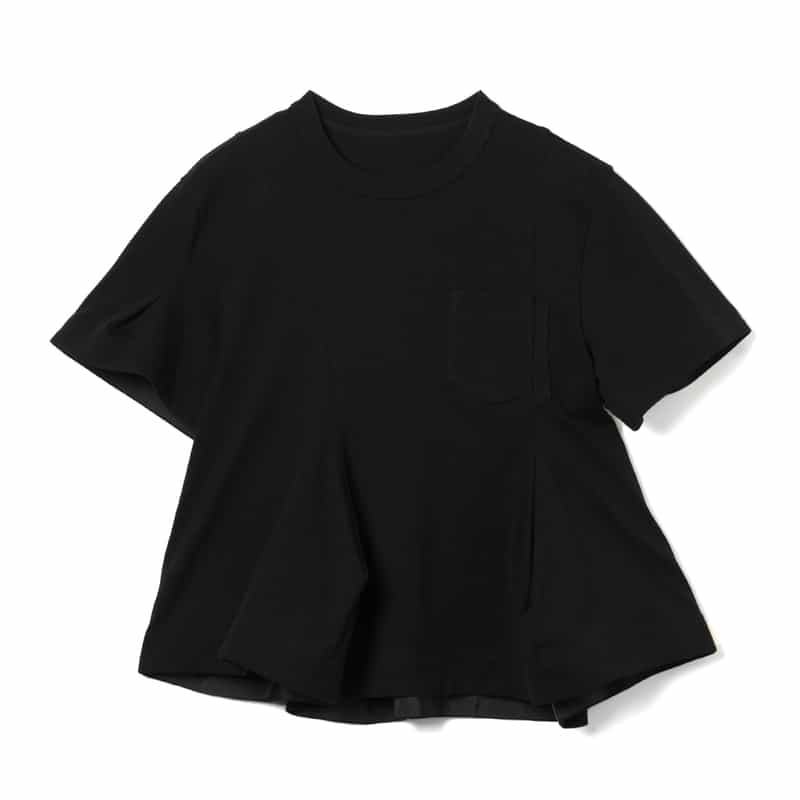 SACAI SACAI＜サカイ＞ バッグギャザーポケット付きカットソー BLACK