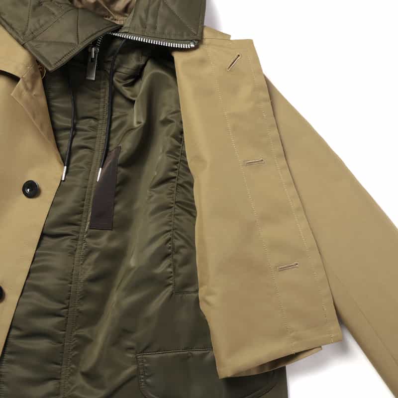 SACAI SACAI＜サカイ＞コンビネーション ショート丈ブルゾン BEIGE