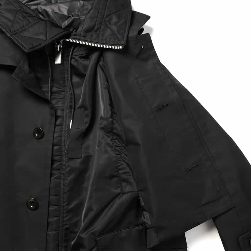 SACAI SACAI＜サカイ＞コンビネーション ショート丈ブルゾン BLACK
