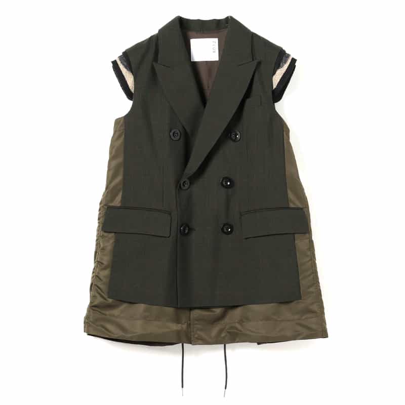 SACAI＜サカイ＞チェック柄テーラードベスト（2245871）｜SACAI