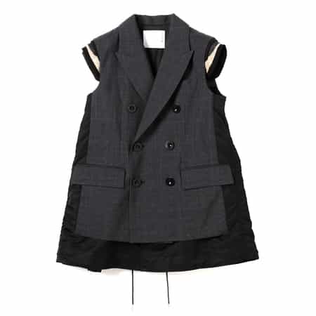 SACAI＜サカイ＞チェック柄テーラードベスト（2245871）｜SACAI