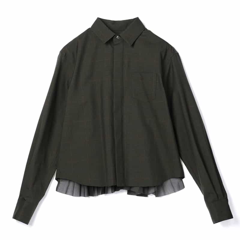 SACAI SACAI＜サカイ＞ チェック柄カジュアルシャツ KHAKI
