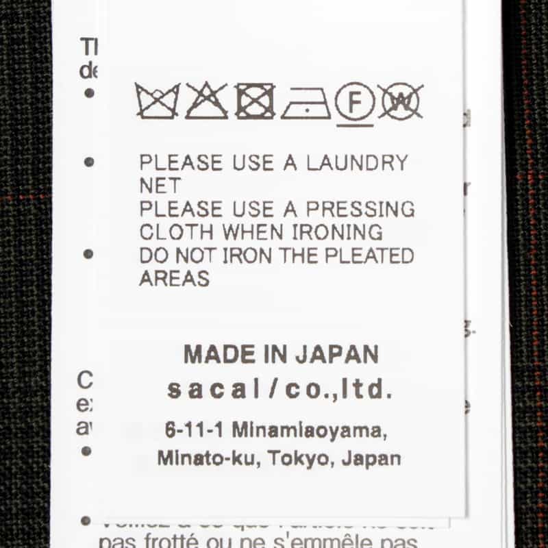 SACAI SACAI＜サカイ＞ チェック柄カジュアルシャツ KHAKI