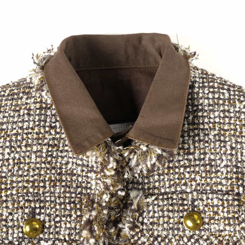 SACAI SACAI＜サカイ＞コンビネーション ツイードジャケット BROWN