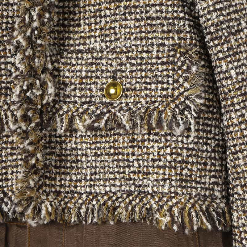 SACAI SACAI＜サカイ＞コンビネーション ツイードジャケット BROWN