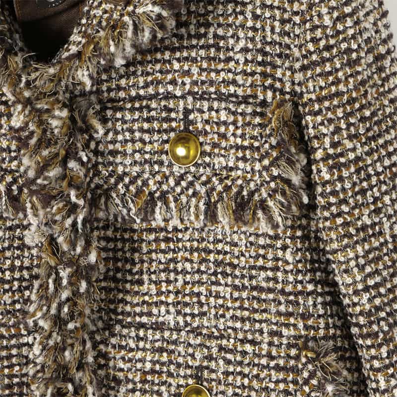 SACAI SACAI＜サカイ＞コンビネーション ツイードジャケット BROWN