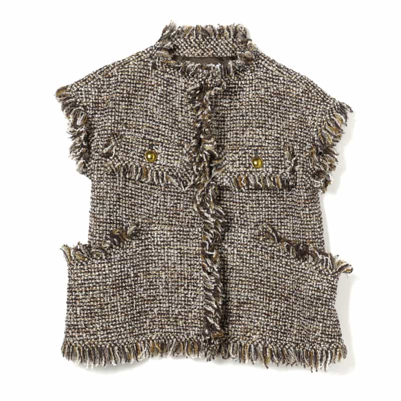 SACAI SACAI＜サカイ＞ツイードジャケット BROWN