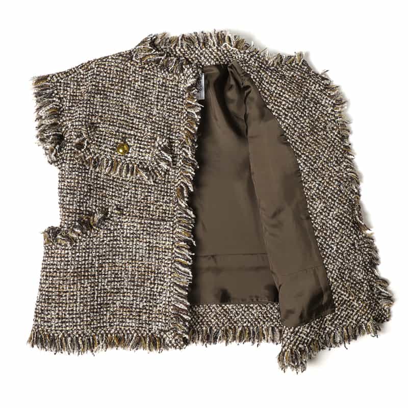 SACAI SACAI＜サカイ＞ツイードジャケット BROWN