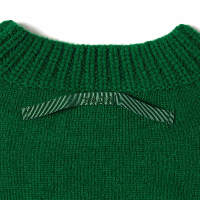 SACAI SACAI＜サカイ＞クルーネックニットプルオーバー GREEN
