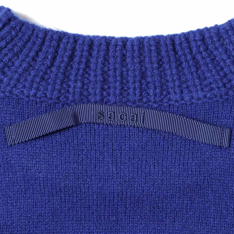 SACAI SACAI＜サカイ＞クルーネックニットプルオーバー BLUE