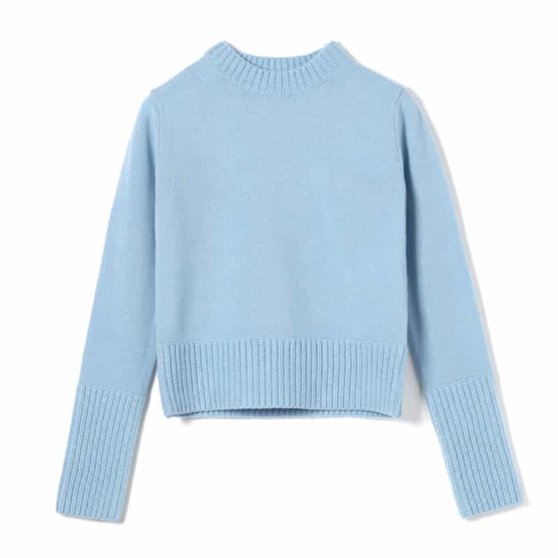 SACAI SACAI＜サカイ＞クルーネックニットプルオーバー LIGHT BLUE
