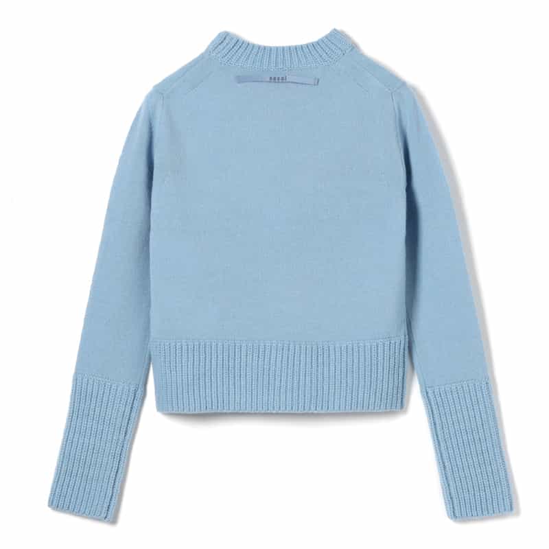 SACAI SACAI＜サカイ＞クルーネックニットプルオーバー LIGHT BLUE