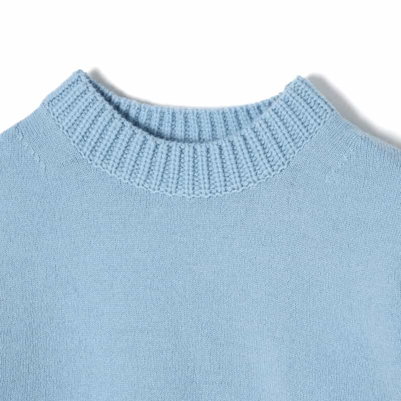 SACAI SACAI＜サカイ＞クルーネックニットプルオーバー LIGHT BLUE