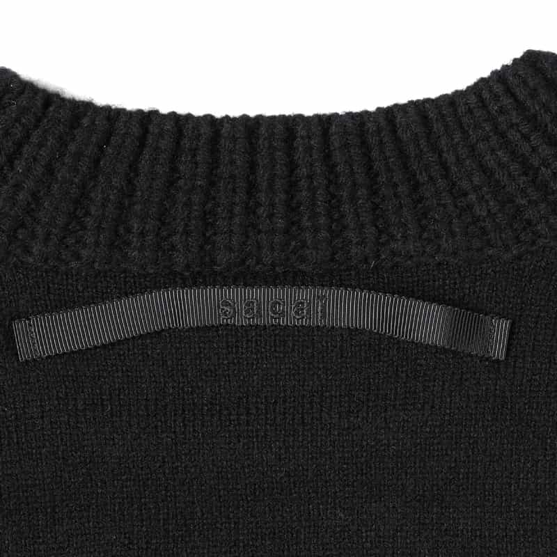 SACAI SACAI＜サカイ＞クルーネックニットプルオーバー BLACK