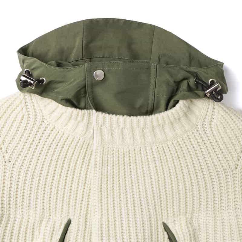 SACAI SACAI＜サカイ＞ コンビネーションジップアップブルゾン WHITE