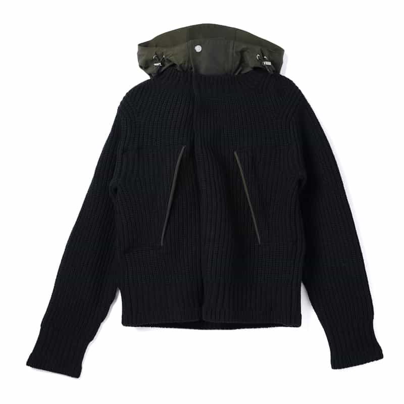 ジャケット sacai JACKET (2407338 001) Sacai Short Sleeve Nylon Twill Bomber Jacket In Black 001