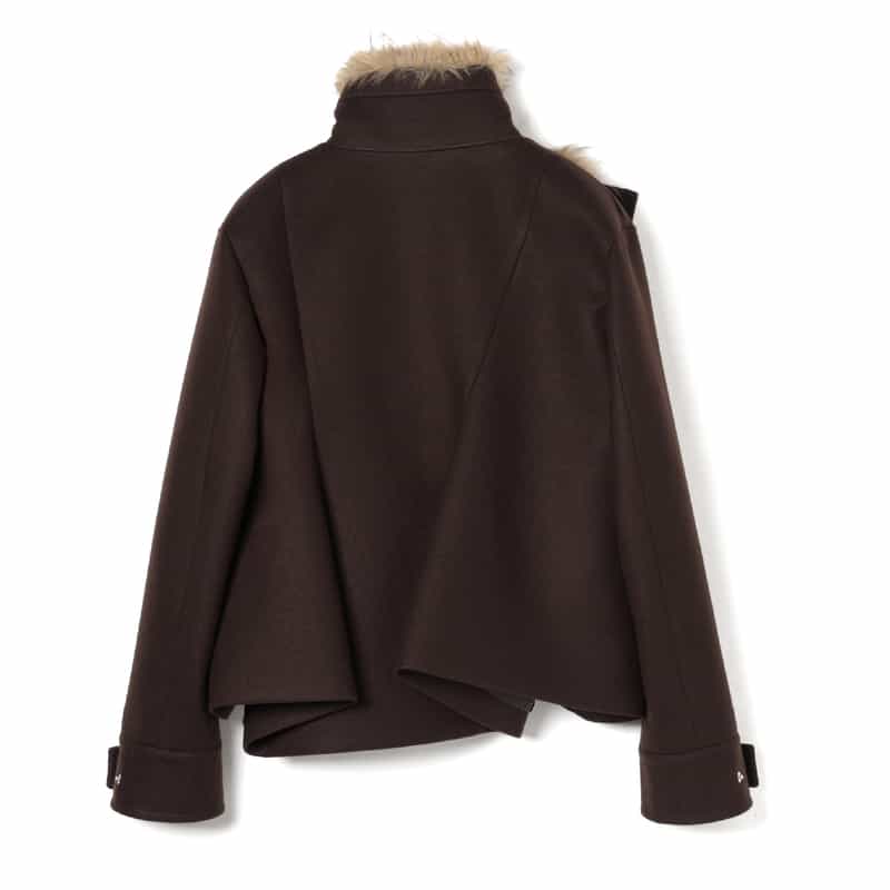 SACAI SACAI＜サカイ＞ファー付ウールブルゾン BROWN