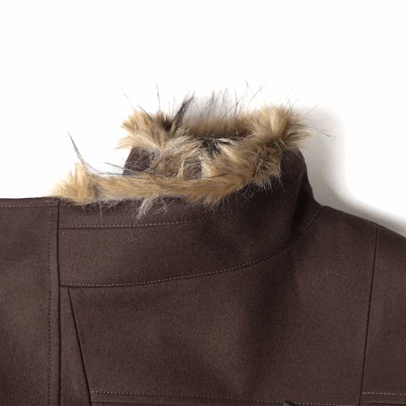 SACAI SACAI＜サカイ＞ファー付ウールブルゾン BROWN
