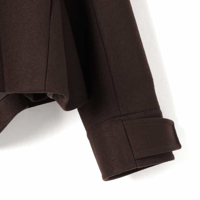 SACAI SACAI＜サカイ＞ファー付ウールブルゾン BROWN