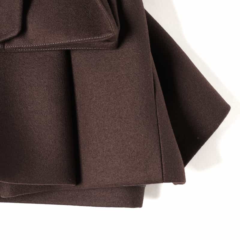 SACAI SACAI＜サカイ＞ファー付ウールブルゾン BROWN