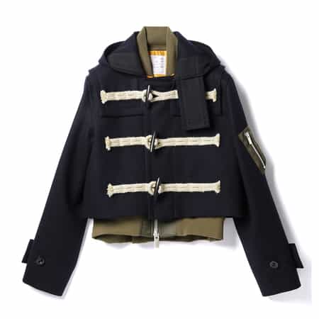 【激安】サカイ　ダウンダッフルコート Sacai ダッフルコート | ブルー | FARFETCH JP