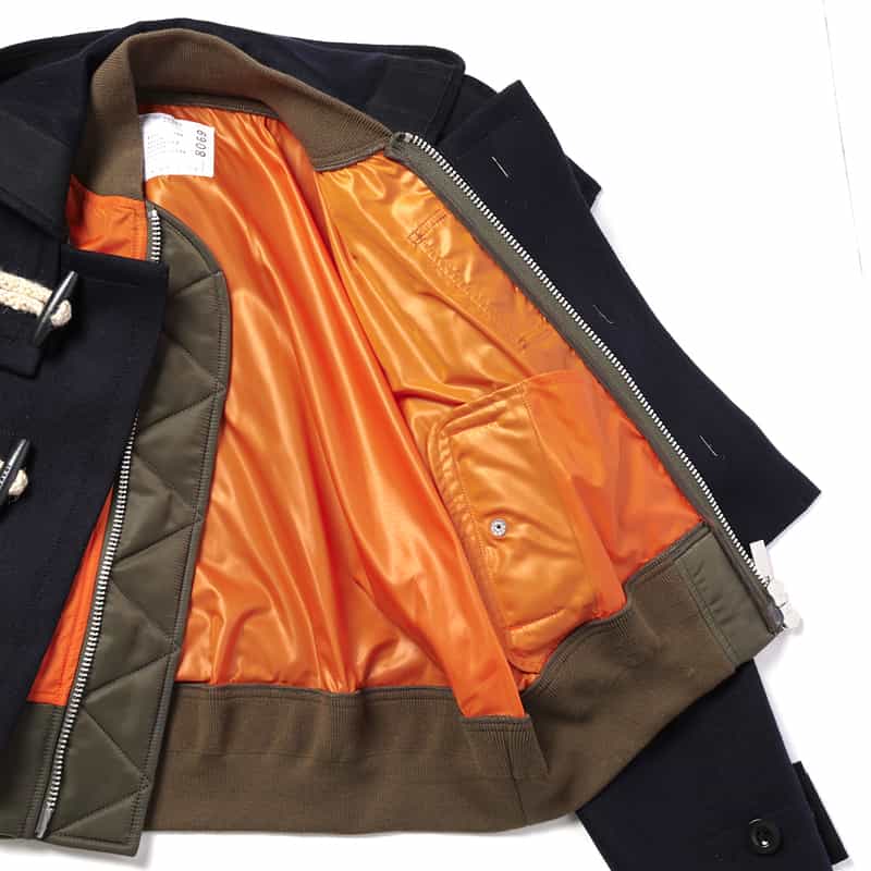 SACAI SACAI＜サカイ＞ショート丈ダッフルコート NAVY