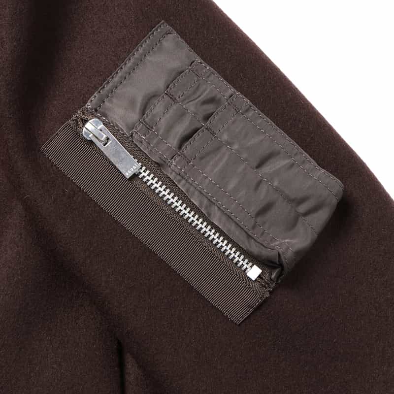 SACAI SACAI＜サカイ＞ショート丈ダッフルコート BROWN