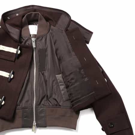 sacai サカイ ボアダッフルコート sacai / サカイより17AWコレクションのボアダッフルコートをご