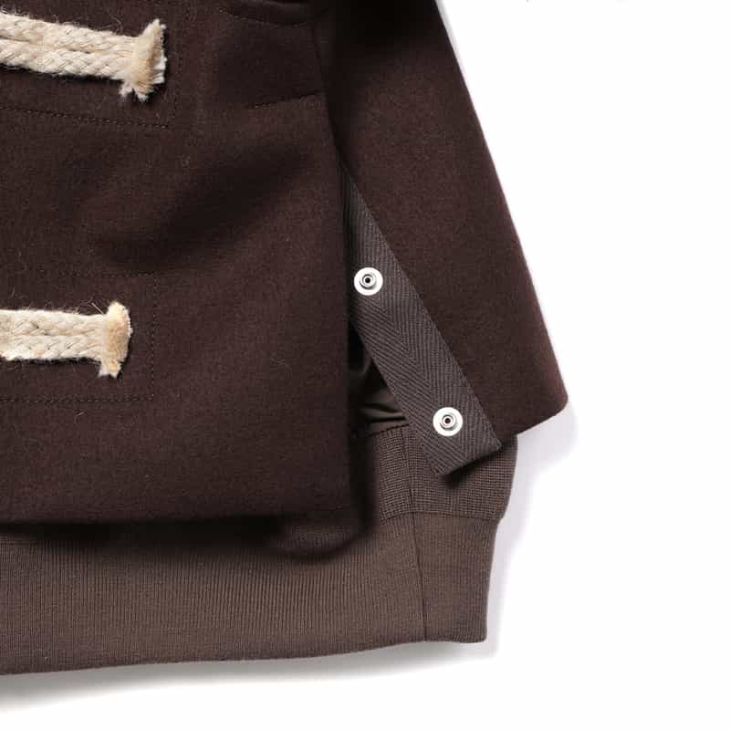 SACAI SACAI＜サカイ＞ショート丈ダッフルコート BROWN