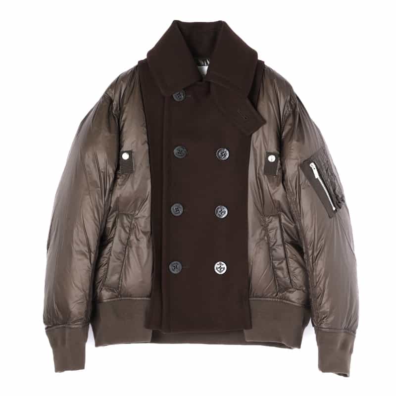 SACAI SACAI＜サカイ＞ コンビネーションショート丈ジャケット BROWN