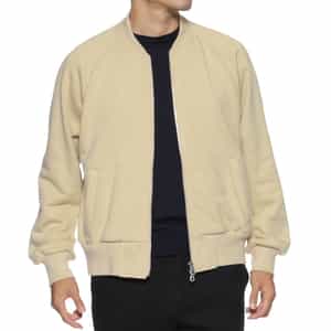 スウェット素材ジップアップブルゾン