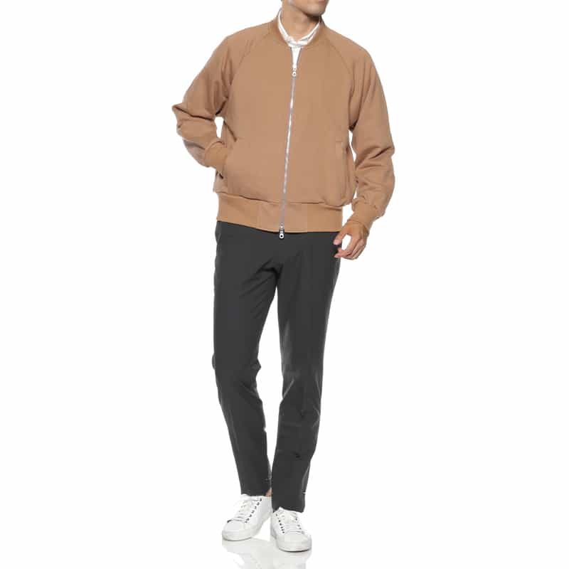 BARNEYS NEW YORK スウェット素材ジップアップブルゾン PINK