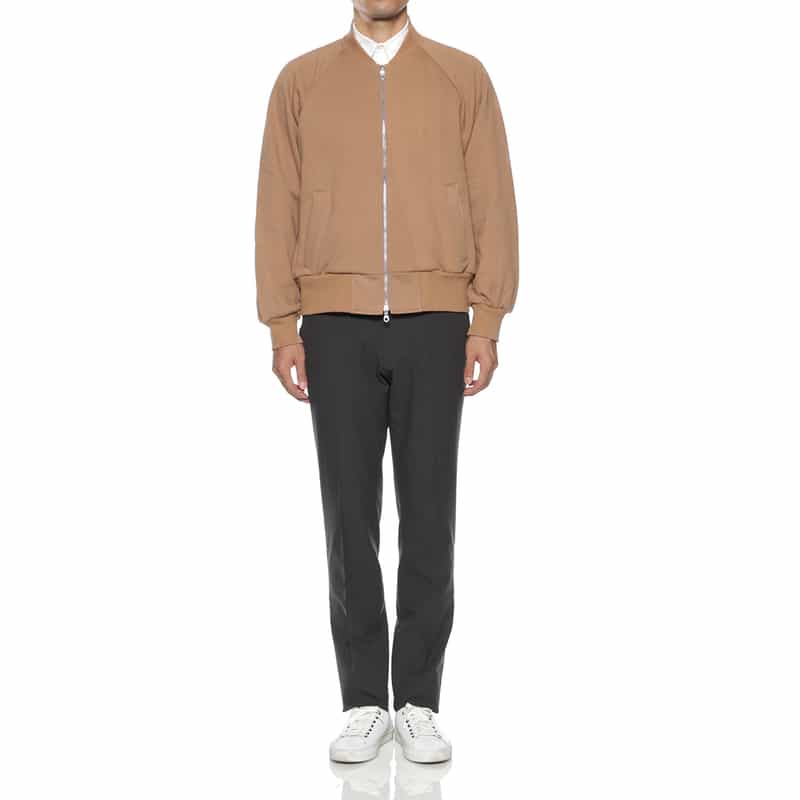 BARNEYS NEW YORK スウェット素材ジップアップブルゾン PINK