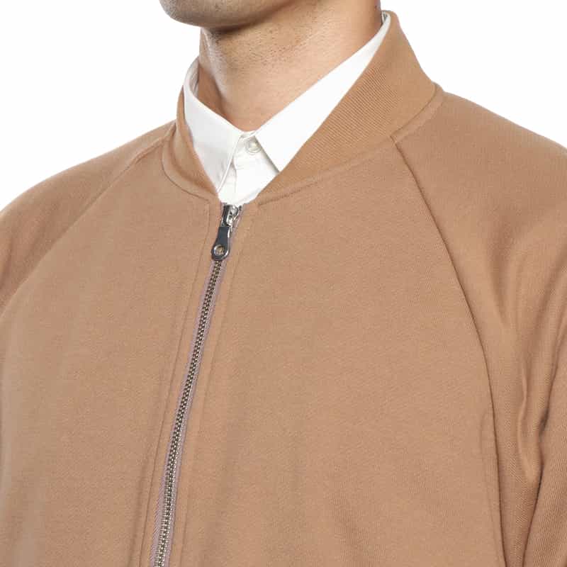 BARNEYS NEW YORK スウェット素材ジップアップブルゾン PINK