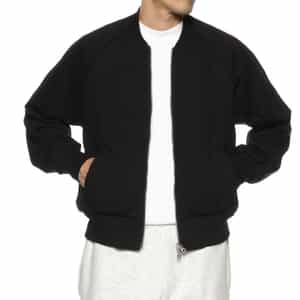 スウェット素材ジップアップブルゾン