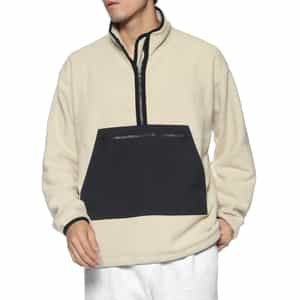 マイクロフリース素材ハーフジップ プルオーバー