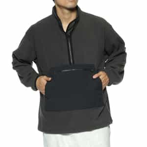 マイクロフリース素材ハーフジップ プルオーバー