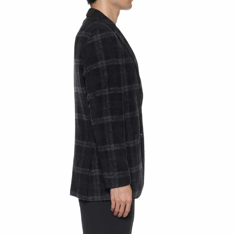 BARNEYS NEW YORK ニットテーラードジャケット NAVY