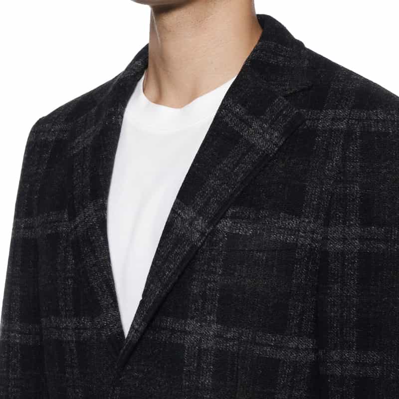 BARNEYS NEW YORK ニットテーラードジャケット NAVY