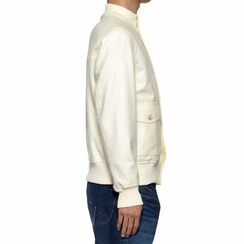 BARNEYS NEW YORK ウール ブルゾン WHITE