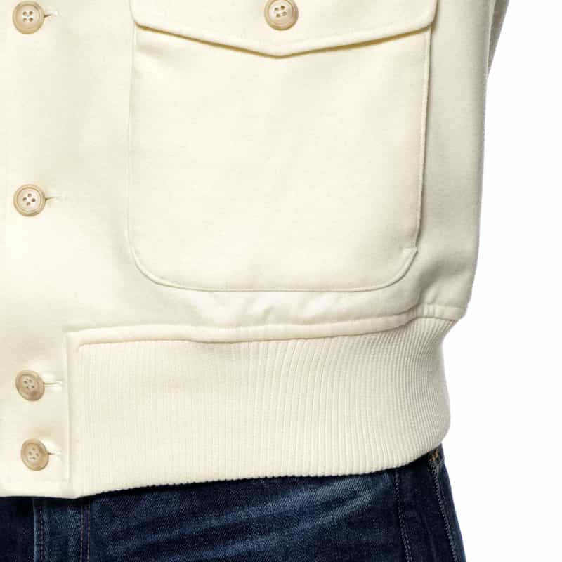 BARNEYS NEW YORK ウール ブルゾン WHITE