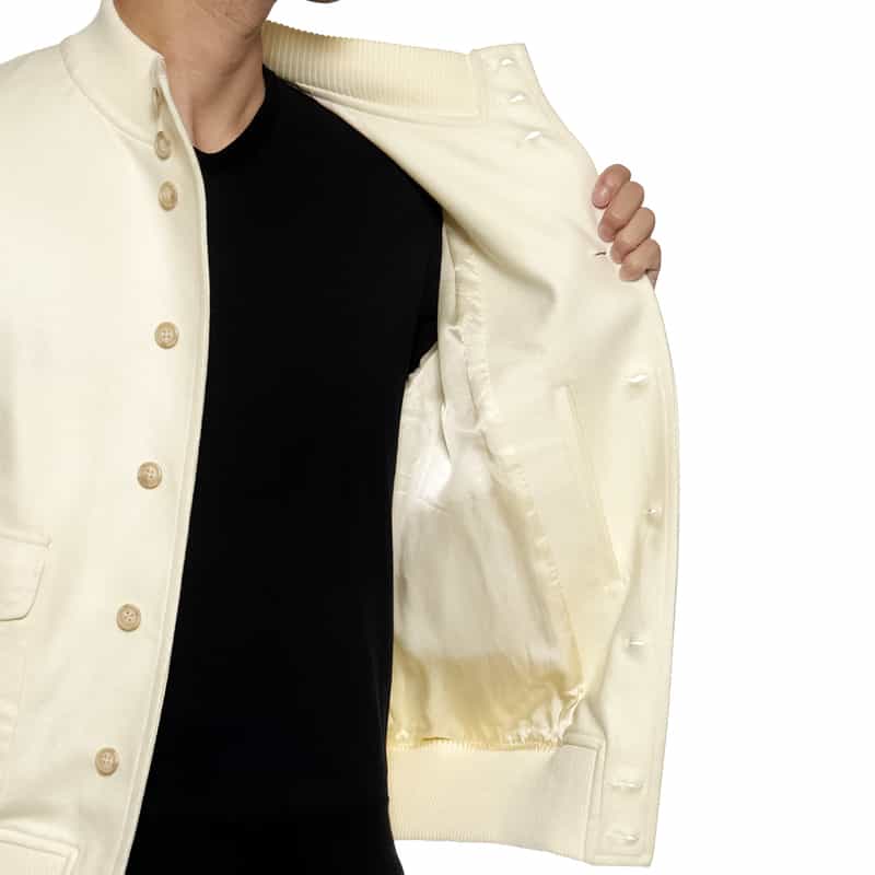 BARNEYS NEW YORK ウール ブルゾン WHITE